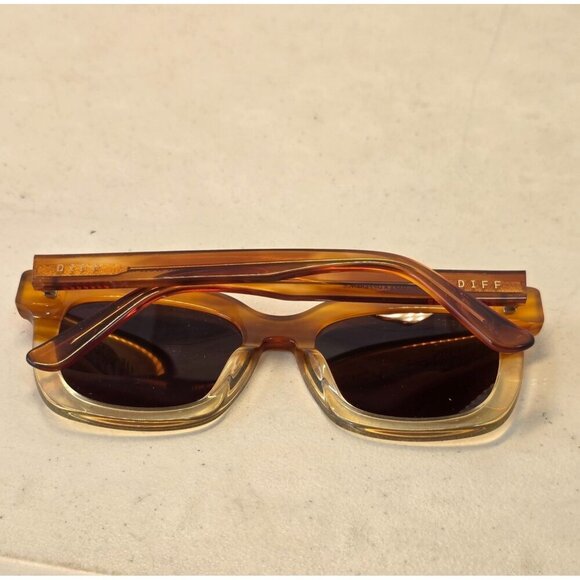 Diff Carson DS-BN39 Desert Sand Sunglasses Womens M Hand Cut Brown Lens NEW - Picture 10 of 11